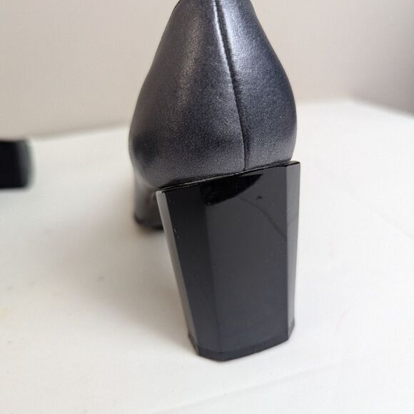 Stuart Weitzman for Browns Metallic Grey Pumps – Geometric Heel – Size 5 - Picture 9 of 11